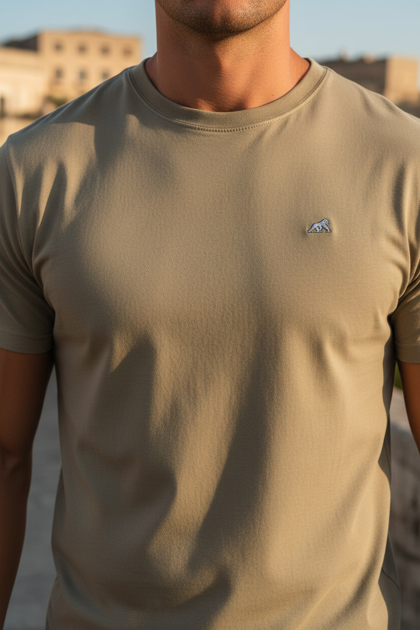 T-shirt Ajusté Homme Kaki & Yam - Collection Été GORILLE