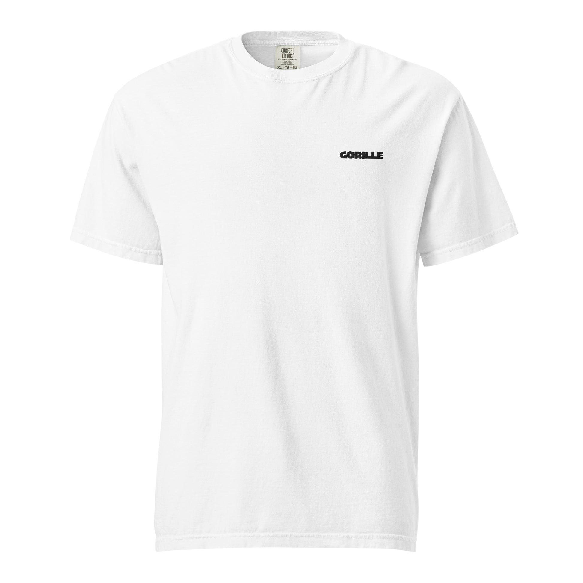 T-shirt brodé GORILLE coloris Blanc - vue de face - streetwear premium