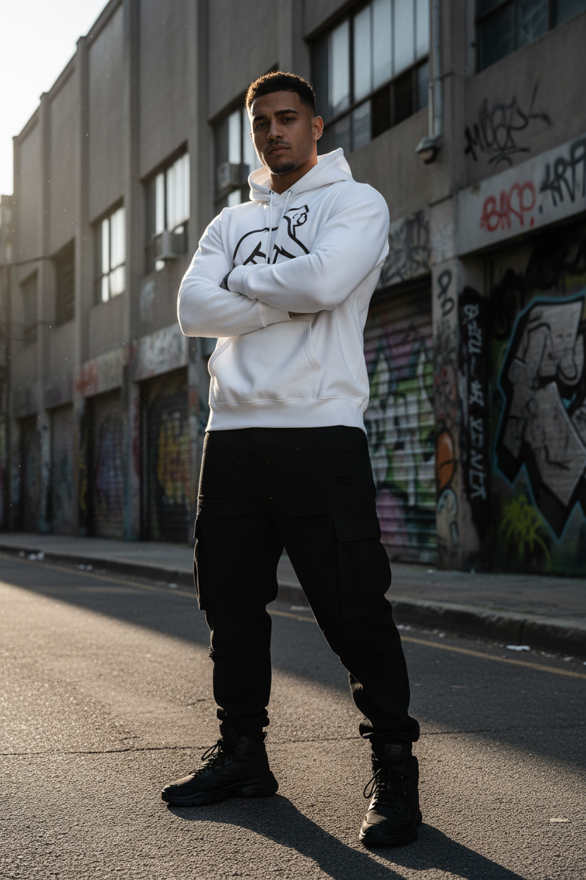 Hoodie Blanc - Plan Large