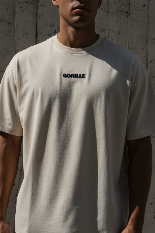 T-shirt Oversize Blanc Vintage - Plan Serré